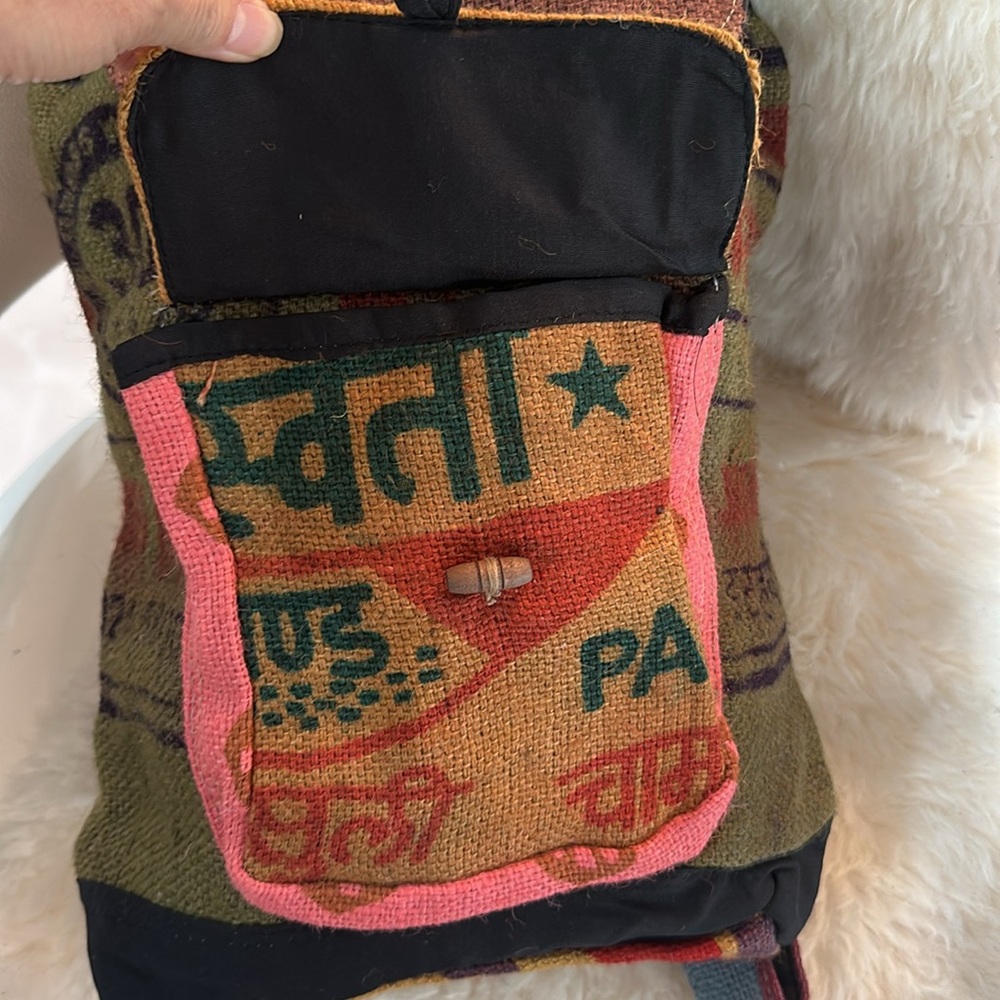 Dydaktik Recycled Jute Patchwork Backpack - image 6